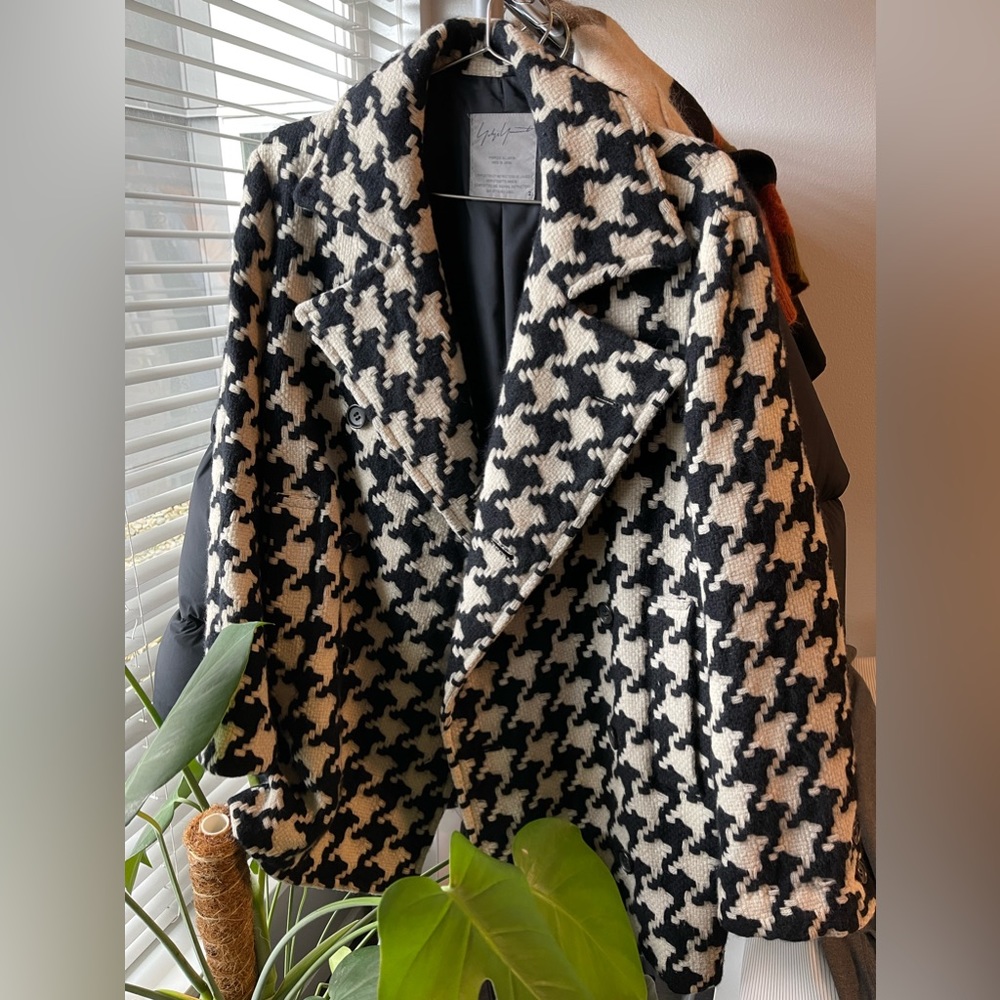 Yohji Yamamoto houndstooth coat